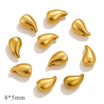 Gold color / 1 Piece Simple Classic Style Droplet Shape Stainless Steel  Gold Color Women's Pendant Picture10